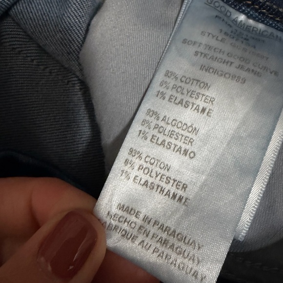 Good American Good Curve Straight 28” Inseam Super High Rise Women's Jeans 31/12 - Picture 7 of 8